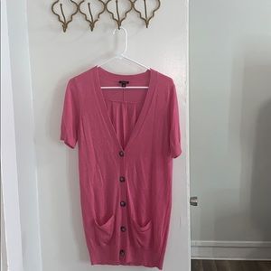Anne Taylor pink cardigan with pockets! Medium